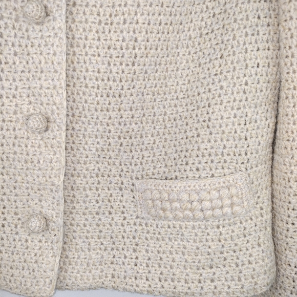 Vintage Philippe L. Gaulier Hand Crocheted Single Breasted Button Down Jacket - Picture 5 of 10